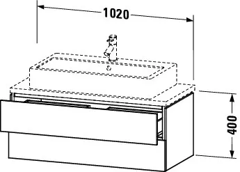 Duravit Waschtischunterschrank wandhängend „L-Cube“ 102 × 40 × 47,7 cm Eiche Dunkel gebürstet Duravit Waschtischunterschrank wandhängend „L-Cube“ 102 × 40 × 47,7 cm Eiche Dunkel gebürstet