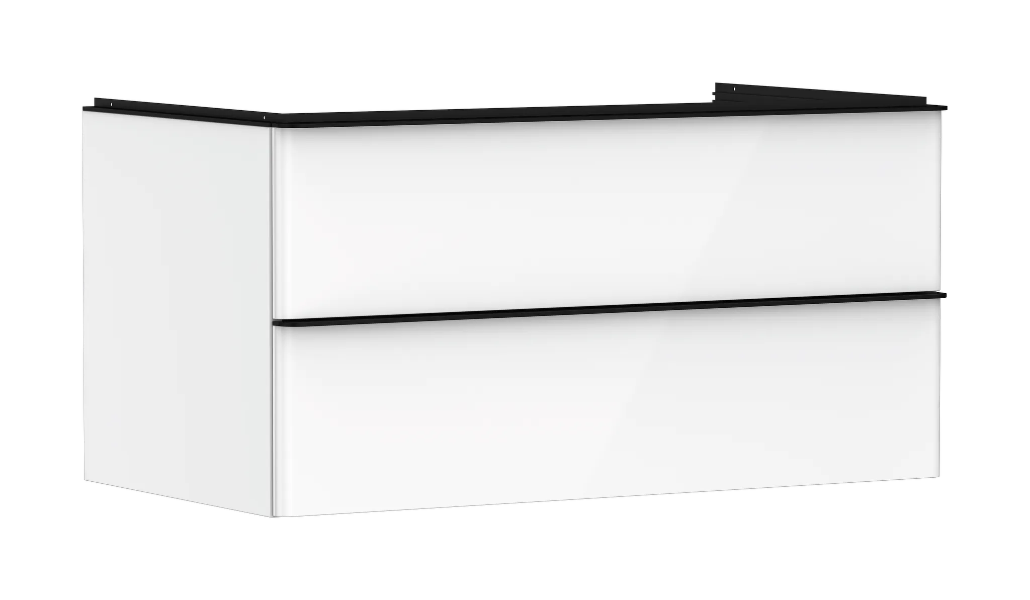 Hansgrohe Xelu Q Waschtischunterschrank Weiß Hochglanz 980⁄550 mit 2 Schubkästen