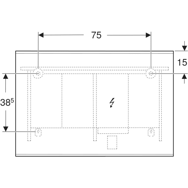 Geberit Spiegel „Option“ 105 × 70 cm, rechteckig in Aluminium eloxiert Geberit Spiegel „Option“ 105 × 70 cm, rechteckig in Aluminium eloxiert
