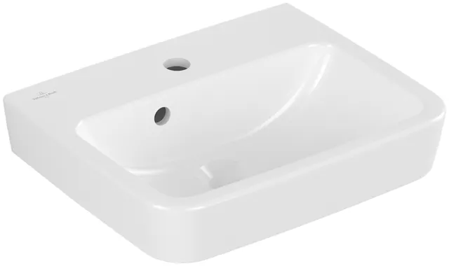 Villeroy & Boch Handwaschbecken „O.novo“ 450 × 370 × 160 mm, für Becken mittig, mit Hahnlochbohrung, Hahnlochposition mittig in Weiß Alpin Villeroy & Boch Handwaschbecken „O.novo“ 450 × 370 × 160 mm, für Becken mittig, mit Hahnlochbohrung, Hahnlochposition mittig in Weiß Alpin