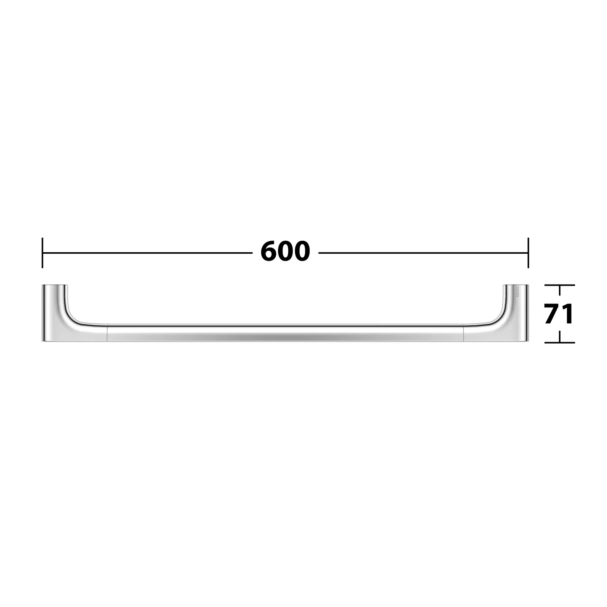 Edition 400 11501010600 Badetuchhalter 600 mm verchromt Edition 400 11501010600 Badetuchhalter 600 mm verchromt