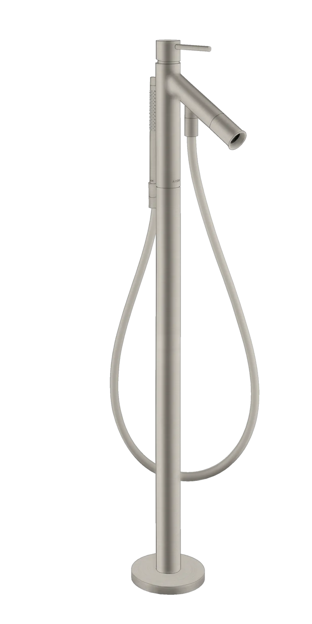 Hansgrohe AXOR Starck Einhebel-Wannenmischer bodenstehend mit Pingriff, Edelstahl Optic