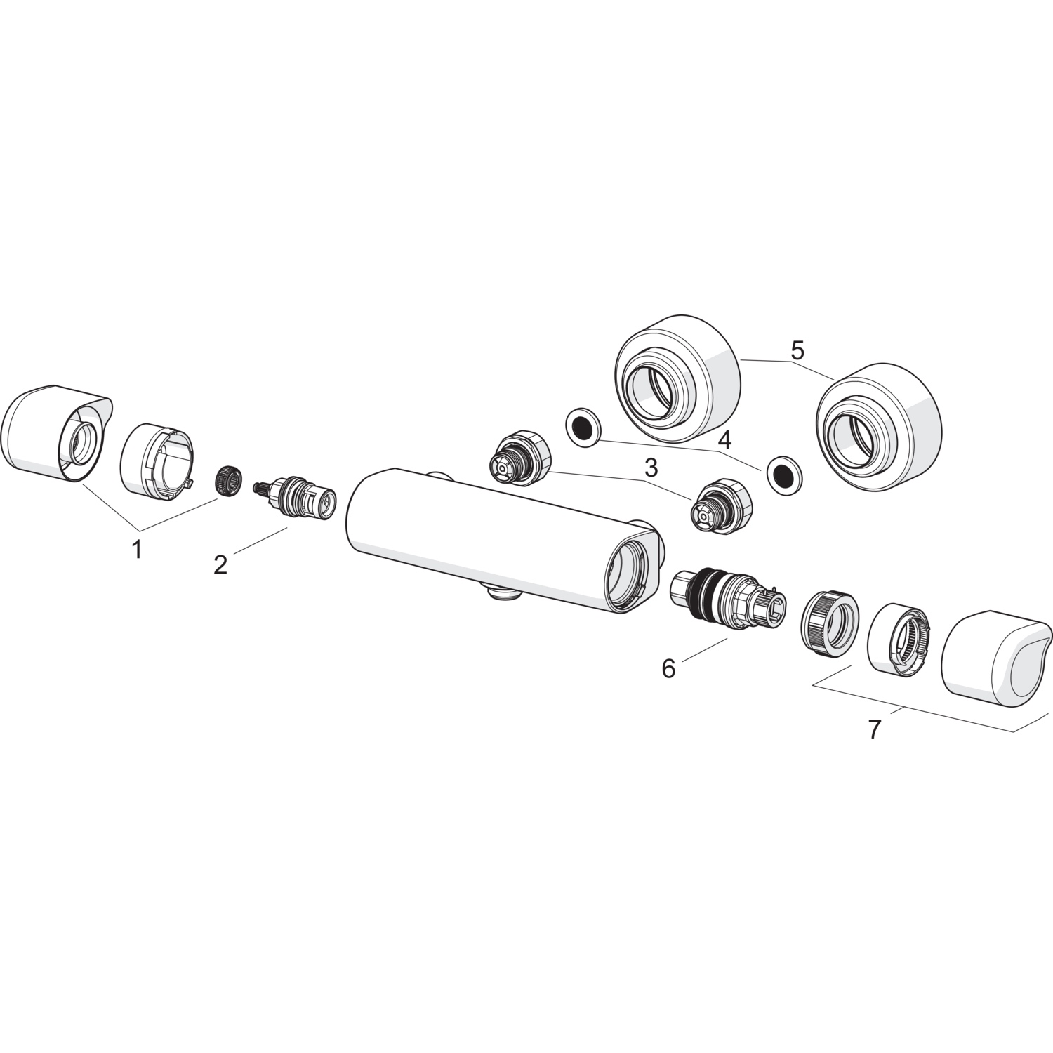 HA Brausebatterie HANSACARE 0870 Chrom