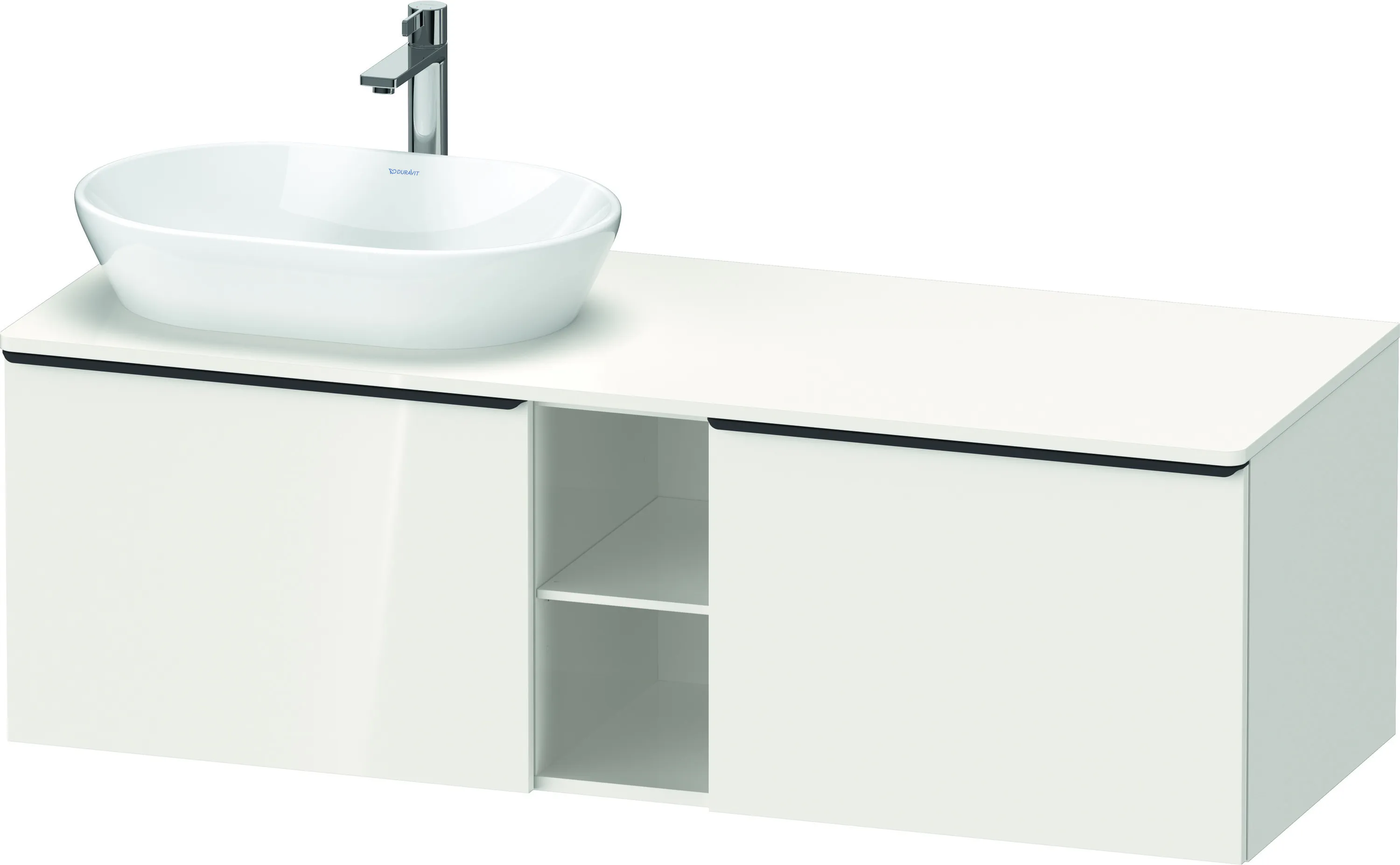 Duravit Waschtischunterschrank wandhängend „D-Neo“ 140 × 45,9 × 55 cm Weiß Hochglanz
