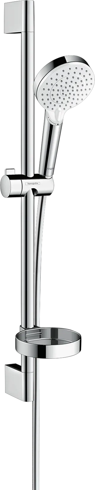 Brausenset Crometta Vario/Unica 650mm weiss/chrom mit Cassetta Brausenset Crometta Vario/Unica 650mm weiss/chrom mit Cassetta