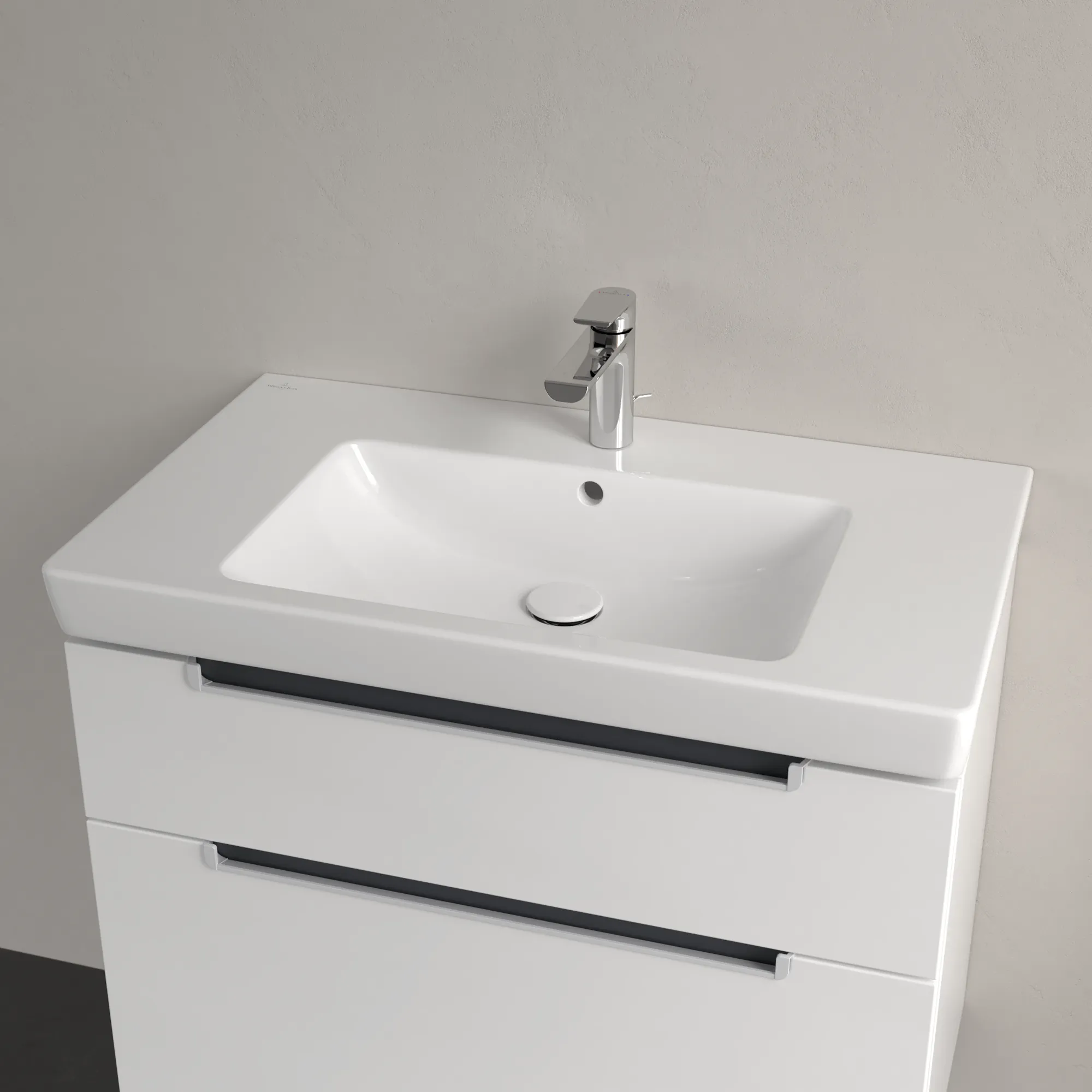 Villeroy & Boch Wandwaschtisch „Subway 2.0“ 800 × 475 × 175 mm, für Becken mittig, mit Hahnlochbohrung, Hahnlochposition mittig, mit Hahnlochbank in Weiß Alpin Villeroy & Boch Wandwaschtisch „Subway 2.0“ 800 × 475 × 175 mm, für Becken mittig, mit Hahnlochbohrung, Hahnlochposition mittig, mit Hahnlochbank in Weiß Alpin