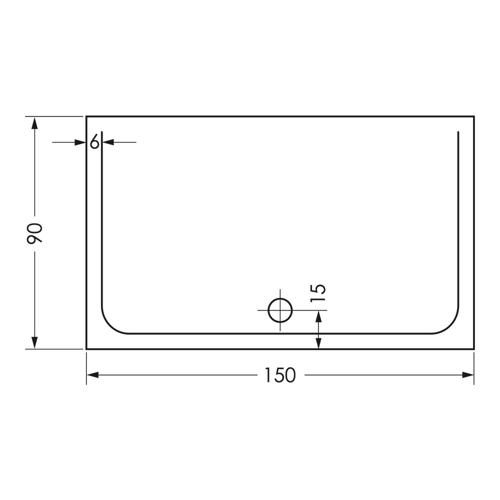 repaBAD rechteck Duschwanne „Como“ 1500 × 900 mm ohne Oberflächenbeschichtung, in Weiß repaBAD rechteck Duschwanne „Como“ 1500 × 900 mm ohne Oberflächenbeschichtung, in Weiß