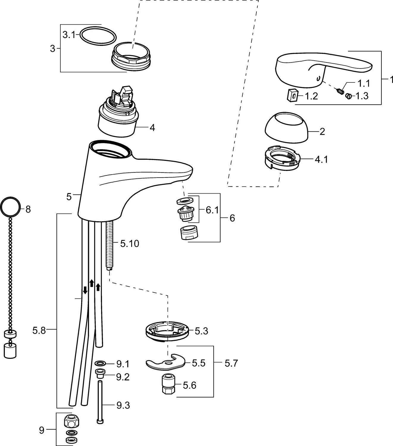 HansaMIX Waschtischarmatur Hansamix neu Einhebelmischer Chrom DN15 HansaMIX Waschtischarmatur Hansamix neu Einhebelmischer Chrom DN15