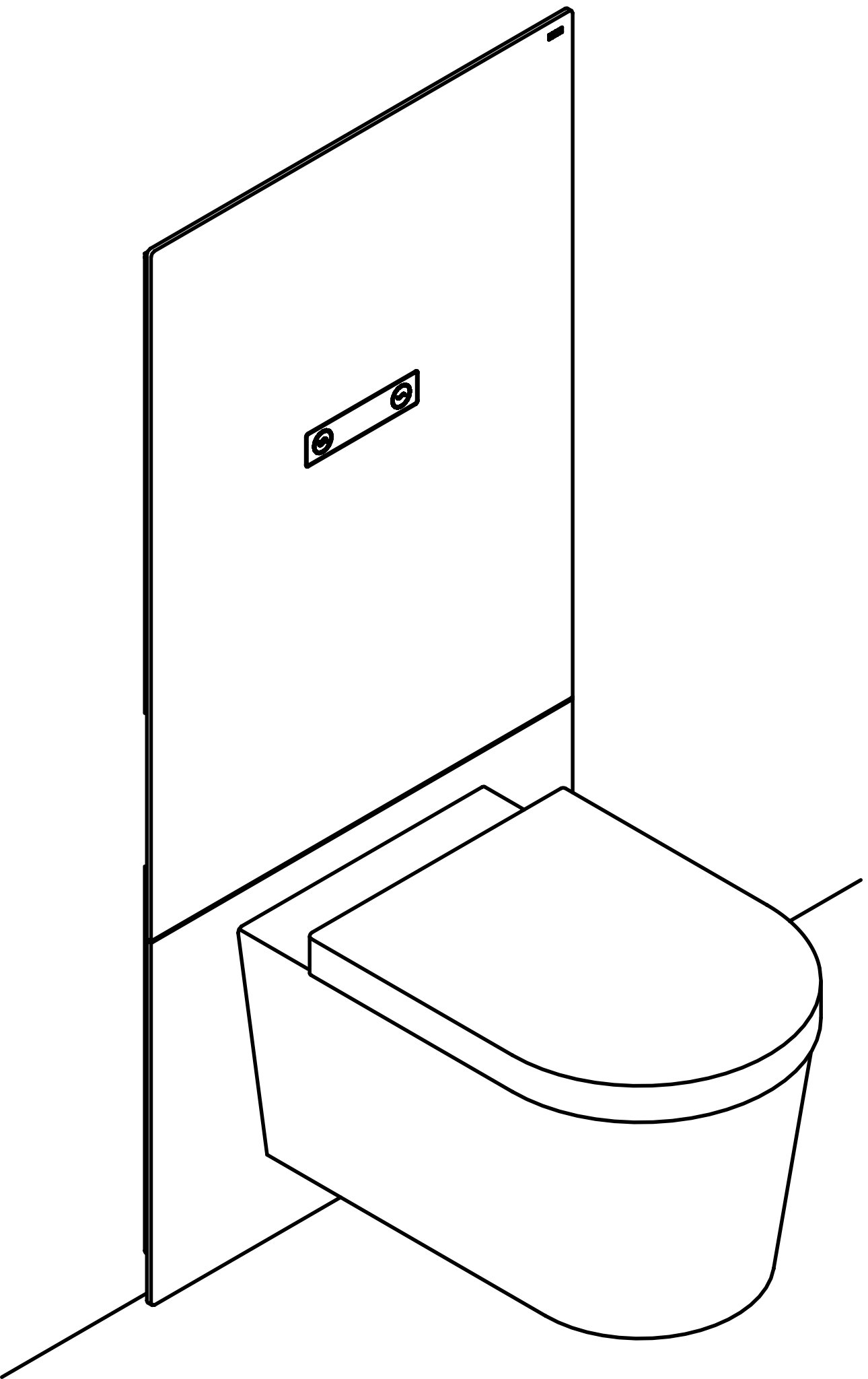 HEWI Vorwand-/Einbauelement für Toilette „S 50“ WC-Modul 130 × 60,6 cm