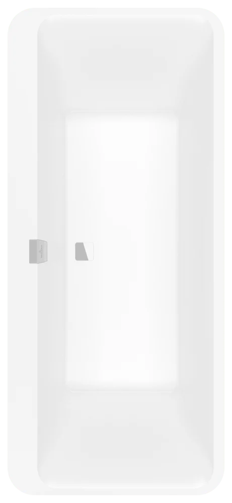 Villeroy & Boch Squaro Edge 12 Excellence UBQ180SQE9W2BCV Badewanne Freistehend, Maße: 1800 x 800 mm, Farbe: Stone White