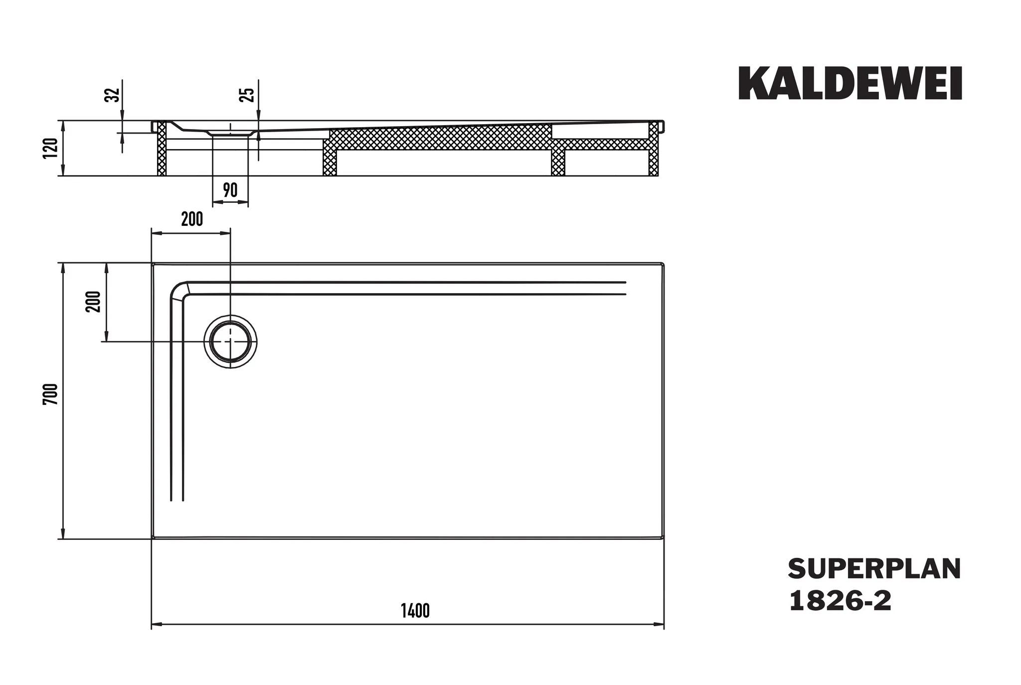 Kaldewei Duschwanne „Superplan“ 70 × 140 cm ohne Oberflächenbeschichtung, mit Antislip Secure Plus, in alpinweiß Kaldewei Duschwanne „Superplan“ 70 × 140 cm ohne Oberflächenbeschichtung, mit Antislip Secure Plus, in alpinweiß