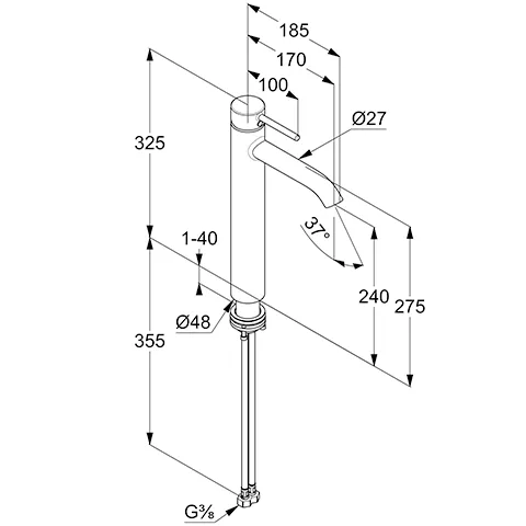 Kludi BOZZ Waschschüssel-EHM Einhandmischer brushed gold