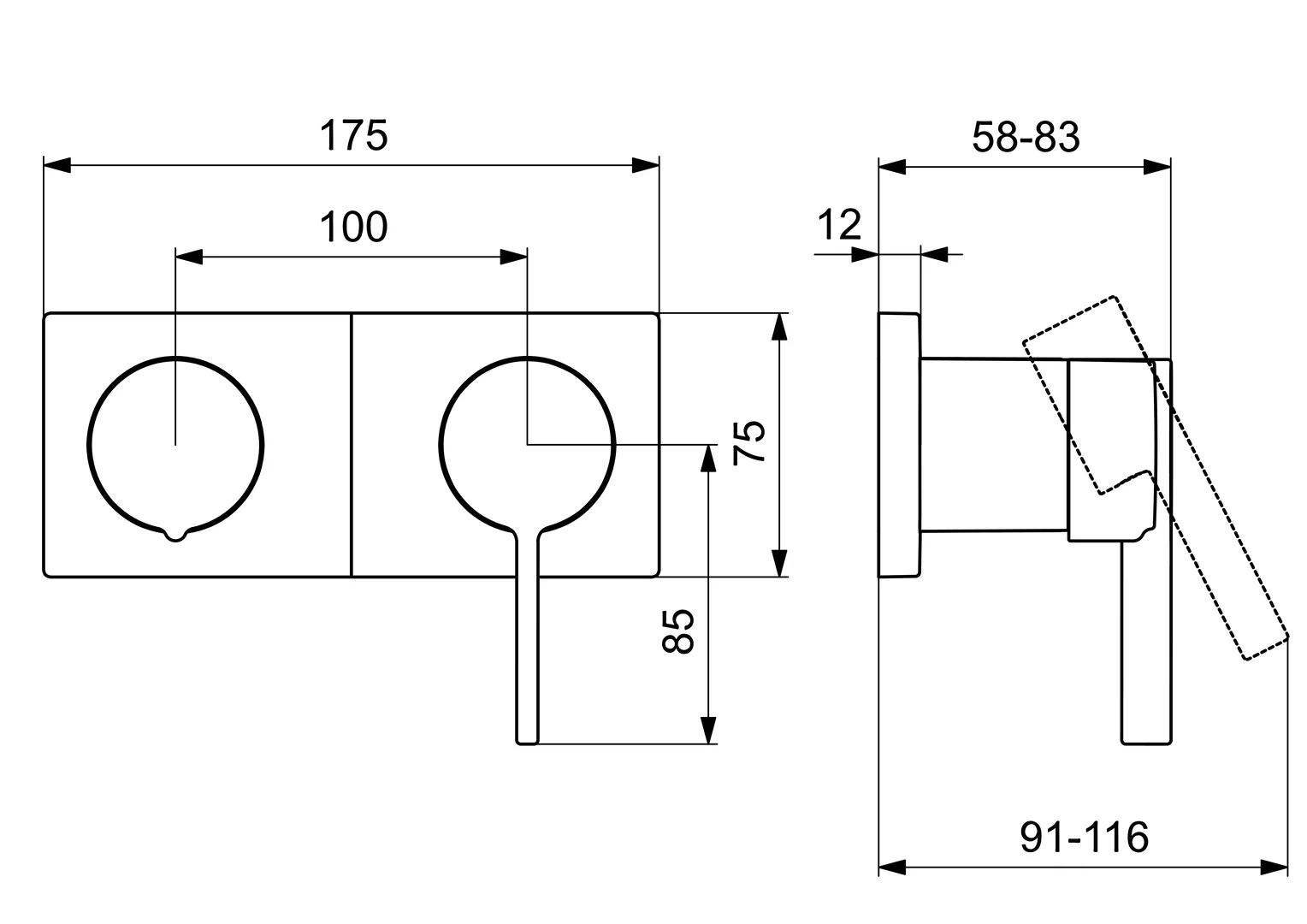 HansaLOFT Wannen- und Brausearmatur Hansamatrix Einhebelmischer Fertigmontageset für Wanne/Brause 5764 Rosette eckig 4.0 Plattform Chrom HansaLOFT Wannen- und Brausearmatur Hansamatrix Einhebelmischer Fertigmontageset für Wanne/Brause 5764 Rosette eckig 4.0 Plattform Chrom