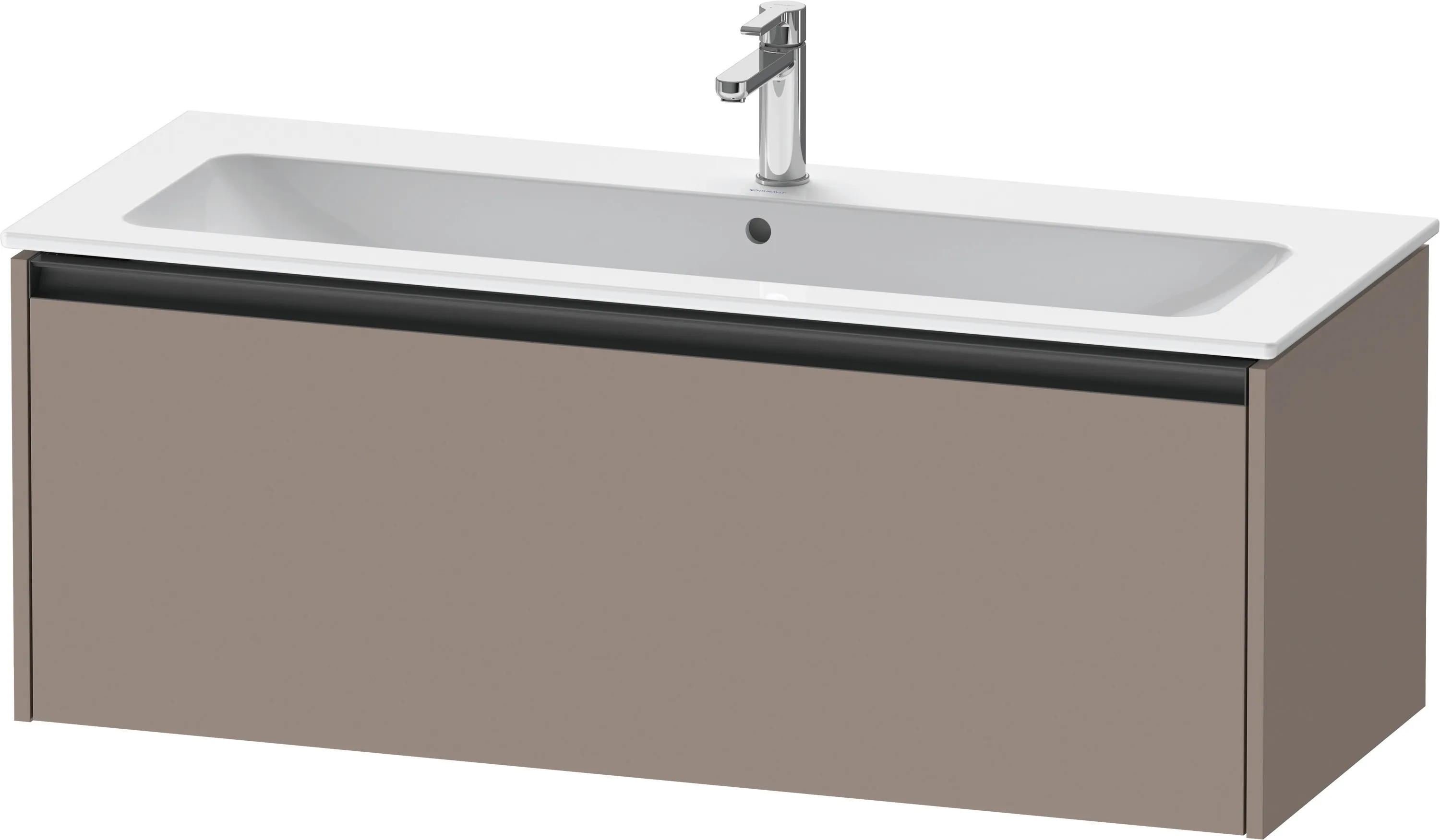 Duravit Waschtischunterschrank wandhängend „Ketho.2“ 121 × 44 × 48 cm Basalt Matt