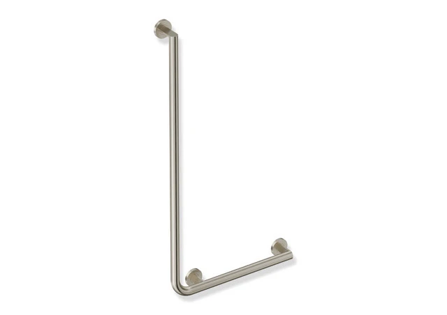 Winkelgriff des Systems 900, Edelstahl, PVD, waagerechte Länge 500 mm, senkrechte Länge 1000 mm, D: 32 mm, Ausführung rechts, in Farbe CK (messing glänzend)