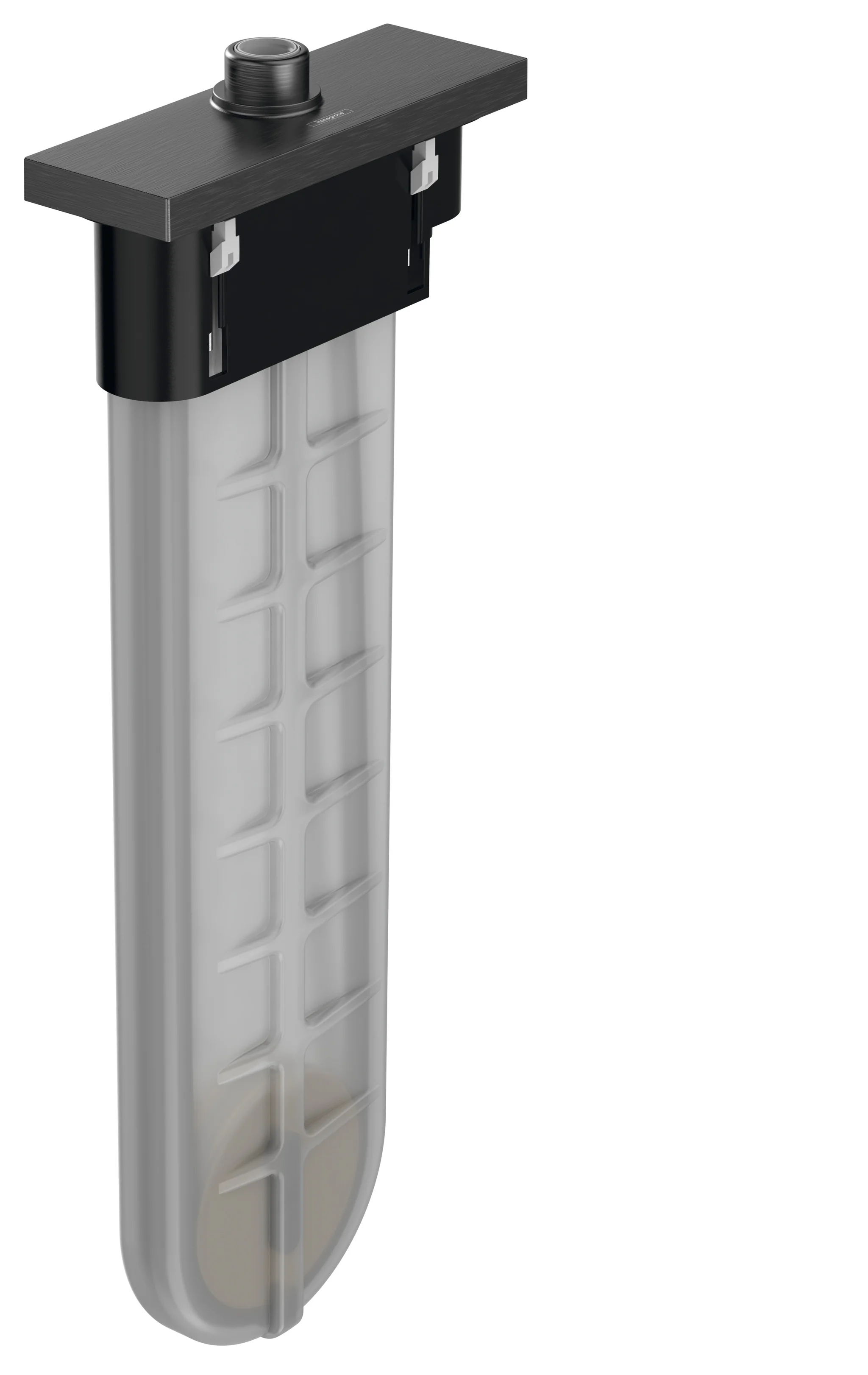 Hansgrohe sBox Wannenrandset eckig, Brushed Black Chrome, DN15, 80 mm Mindest-Wannenrandbreite, 0-30 mm Spannbereich, 9,5 l/min Durchfluss