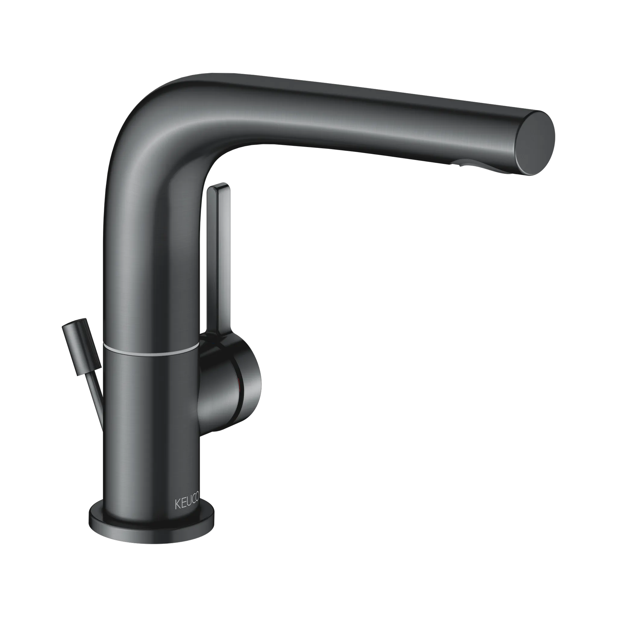 KEUCO EDITION 400 Einhebel-Waschtischmischer 150 schwenkbar mit Zugstangen-Ablaufgarnitur, Schwarzchrom gebürstet KEUCO EDITION 400 Einhebel-Waschtischmischer 150 schwenkbar mit Zugstangen-Ablaufgarnitur, Schwarzchrom gebürstet
