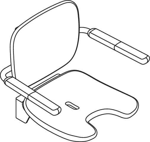 Klappsitz „Serie 802 LifeSystem“ in Signalweiß glänzend / Signalweiß matt Klappsitz „Serie 802 LifeSystem“ in Signalweiß glänzend / Signalweiß matt