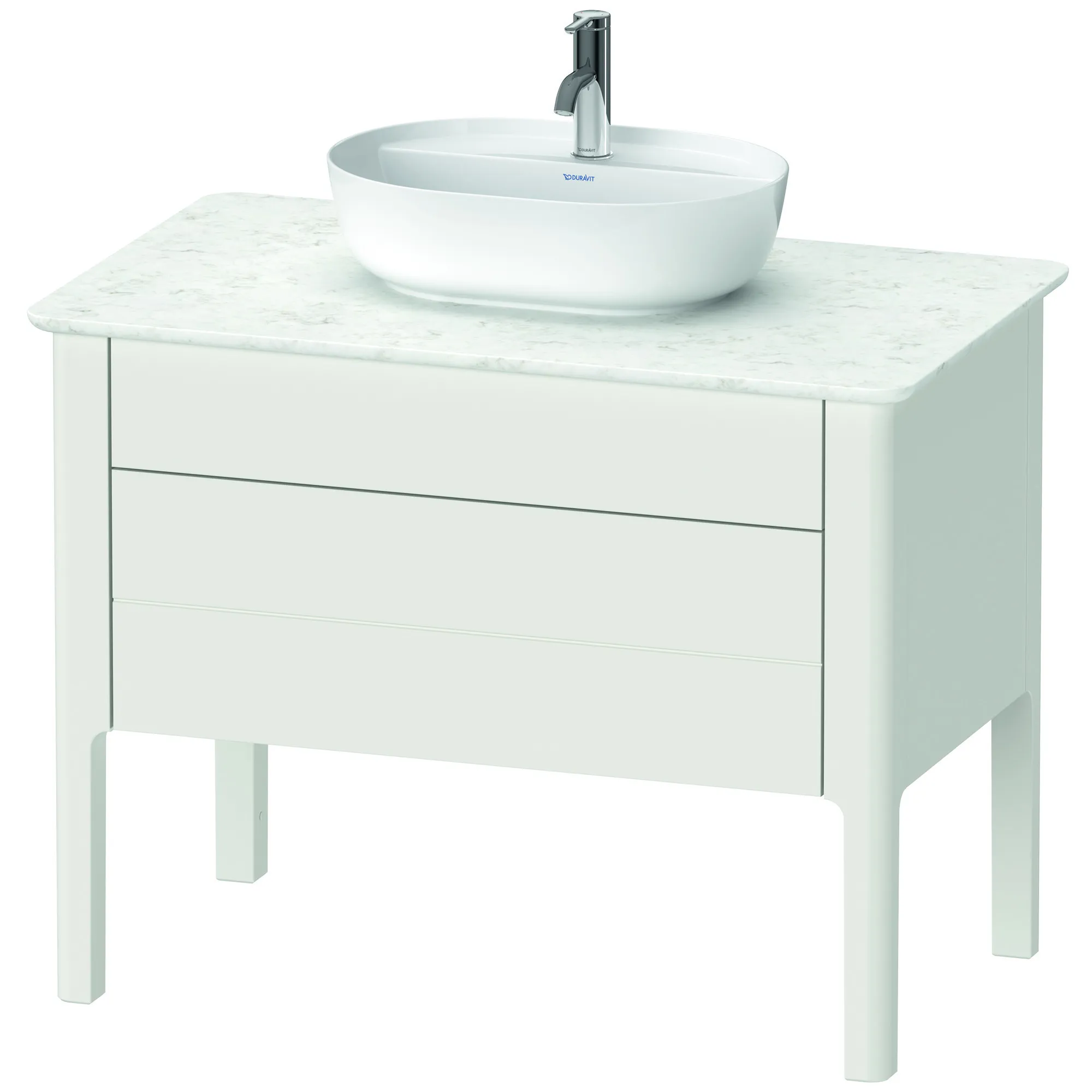 Duravit Waschtischunterschrank bodenstehend „Luv“ 93,8 × 74,3 × 57 cm Nordic Weiß Seidenmatt