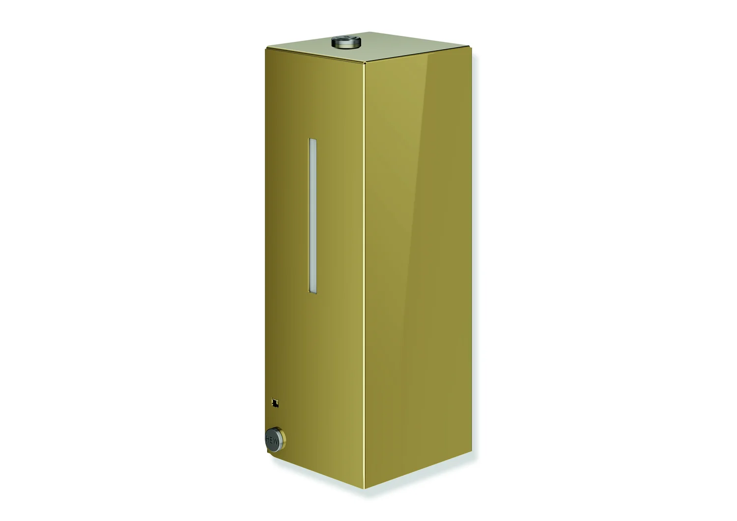 HEWI SENSORIC Elektronischer Seifenspender, Serie System 900, Edelstahl PVD Gold glänzend, 102 x 270 x 98 mm