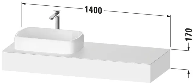 Duravit Konsole „Qatego“ in Taupe Supermatt Duravit Konsole „Qatego“ in Taupe Supermatt
