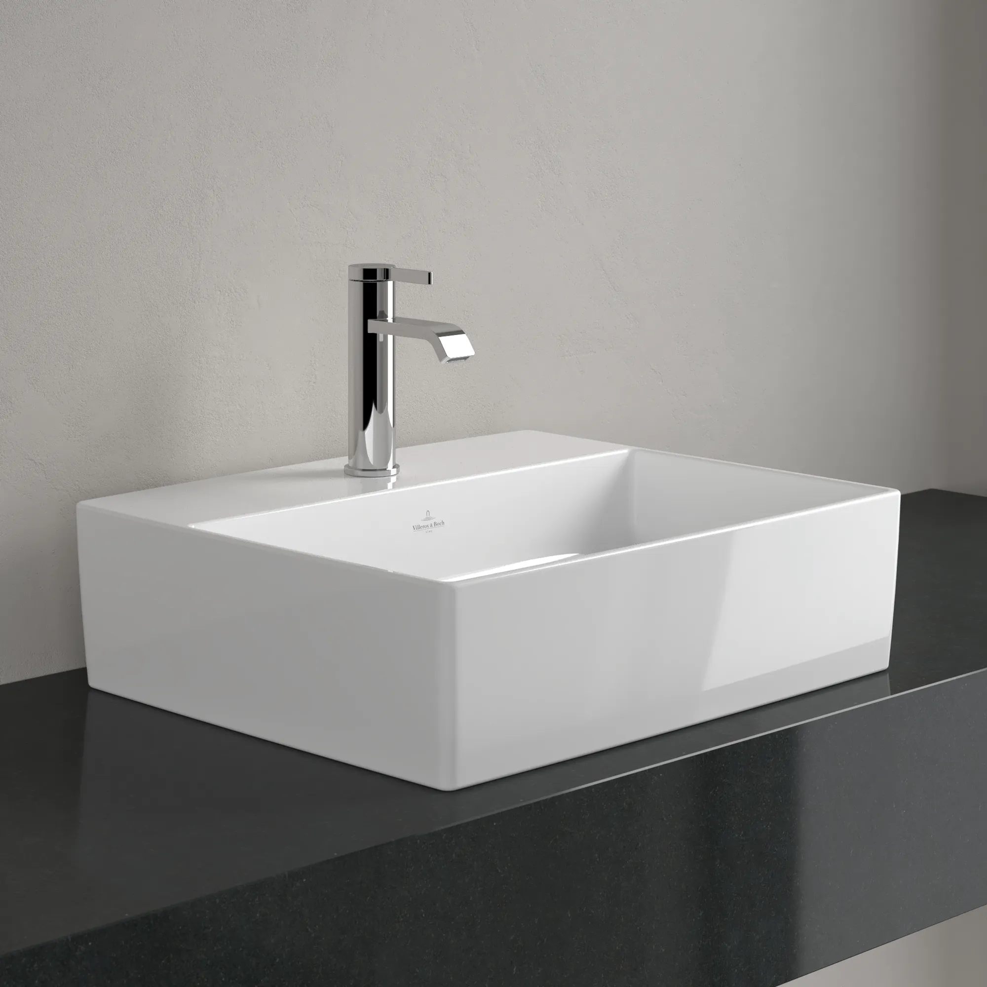 Villeroy & Boch Aufsatzwaschbecken Memento 2.0 4A0751 500x420mm Rechteck Weiß Alpin