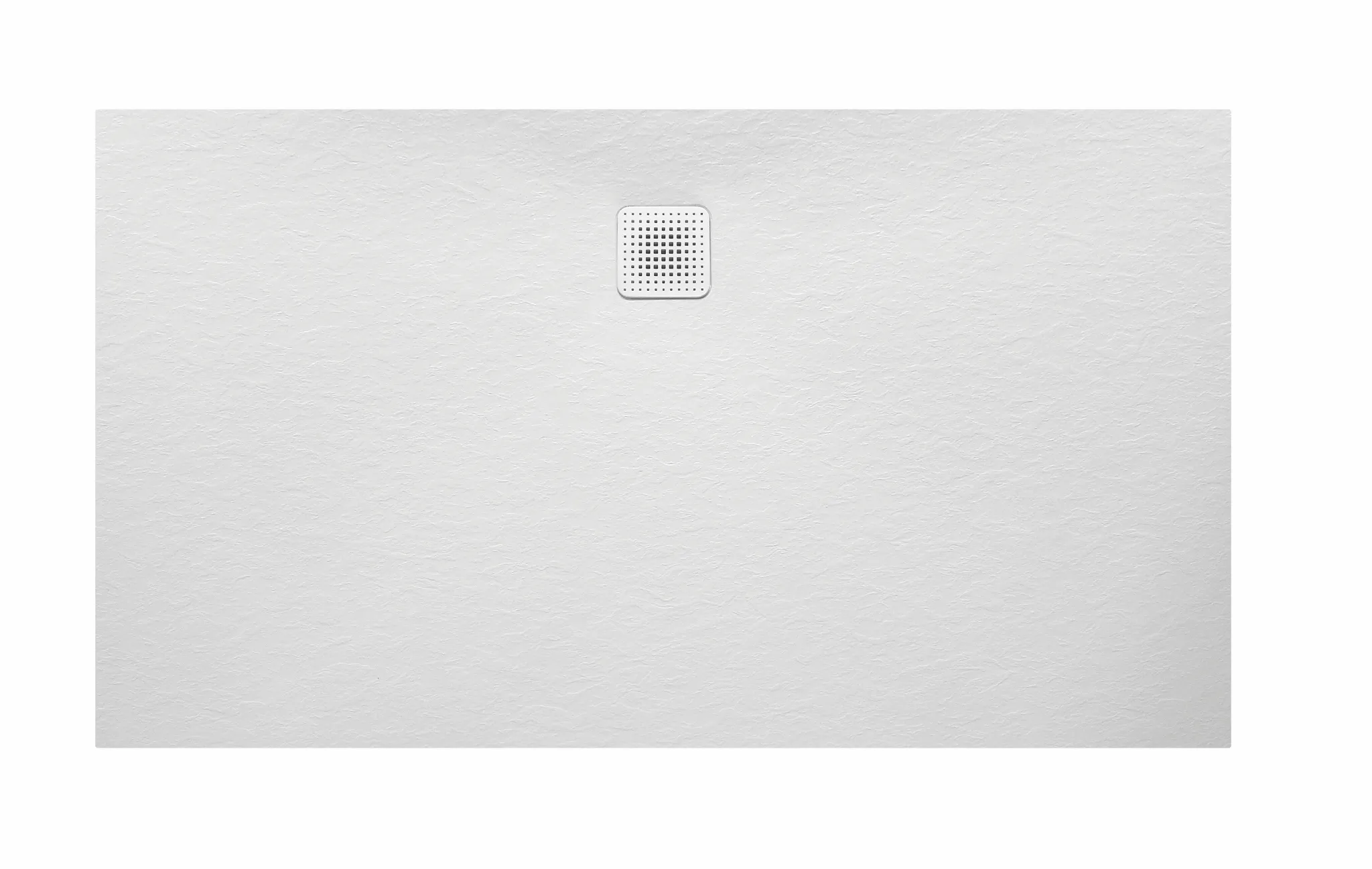 Duschwanne Structura 800x700x25 in gesoftete Schieferoptik, mit Antirutsch B, Material Solique, Weiß