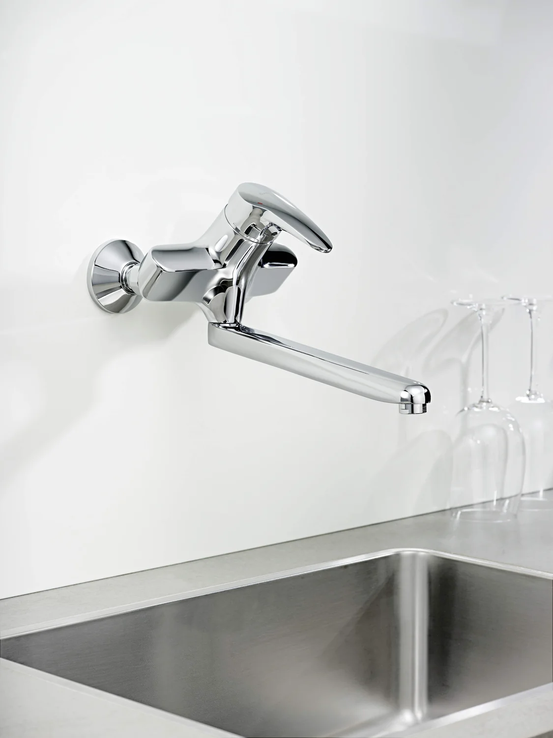 HansaMIX Waschtischarmatur, Einhebelmischer, Chrom, Ausladung 300 mm, DN15 HansaMIX Waschtischarmatur, Einhebelmischer, Chrom, Ausladung 300 mm, DN15