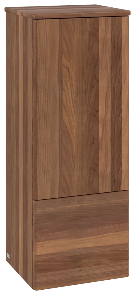 Villeroy & Boch Antao K43, Wandhängender Mittelschrank, 414x1039x356mm, links Anschlag, Warm Walnut