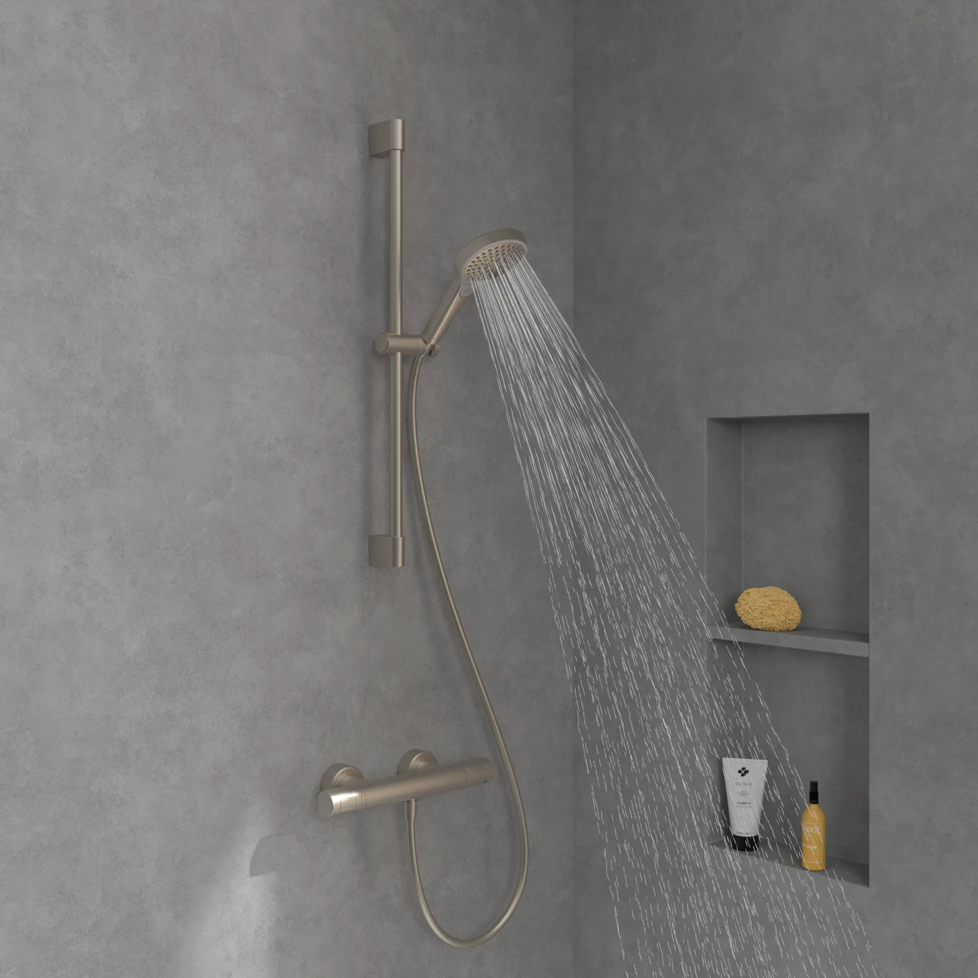 Villeroy & Boch Duschgarnitur „Verve Showers“ mit drei Strahlarten in chrom