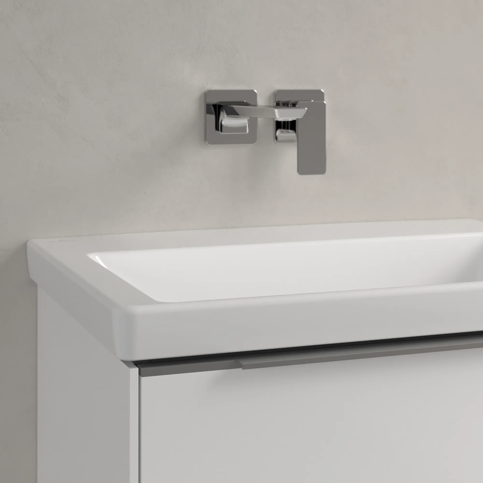 Villeroy & Boch Wandwaschtisch aus TitanCeram „Subway 3.0“ 650 × 470 × 165 mm, ohne Hahnlochbohrung in Weiß Alpin Villeroy & Boch Wandwaschtisch aus TitanCeram „Subway 3.0“ 650 × 470 × 165 mm, ohne Hahnlochbohrung in Weiß Alpin
