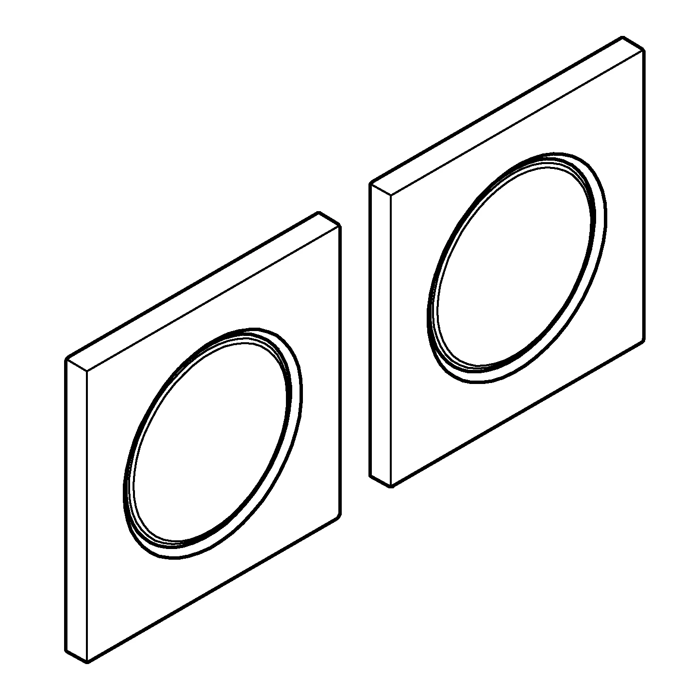 Lichtmodule Rainshower F-Series 36472, 127 x 127 mm je Modul, chrom