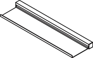 HEWI Ablage pulverbeschichtet in 48,2 × 2,5 × 10,2 cm HEWI Ablage pulverbeschichtet in 48,2 × 2,5 × 10,2 cm