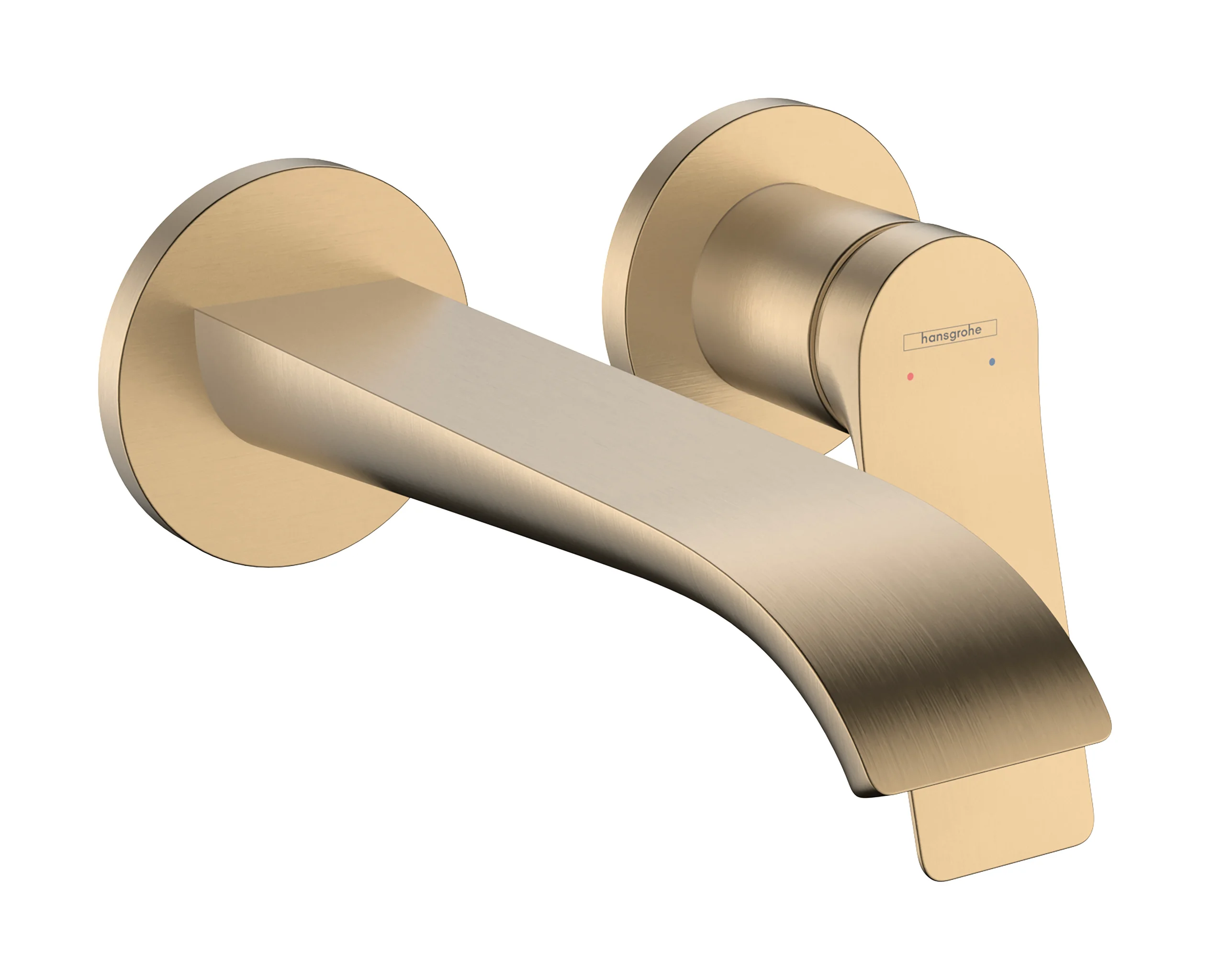 Hansgrohe Vivenis Einhebel-Waschtischmischer Unterputz, Brushed Bronze, Ausladung 192 mm, Hebelgriff, WaterfallStream, max. Durchfluss 5 l/min