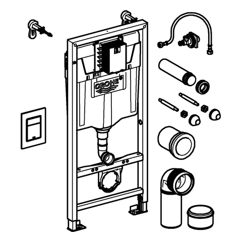 Grohe Rapid SL 3-in-1 Set WC, 1,13 m Bauhöhe Grohe Rapid SL 3-in-1 Set WC, 1,13 m Bauhöhe
