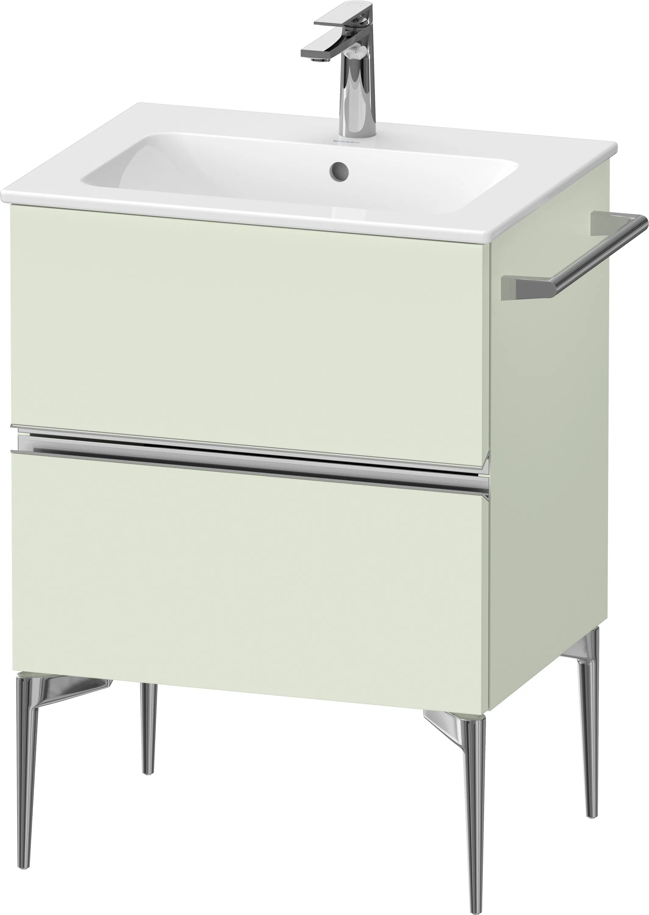 Duravit Waschtischunterschrank „Sivida“ 61 × 59,1 × 47,7 cm Blassgrün Matt