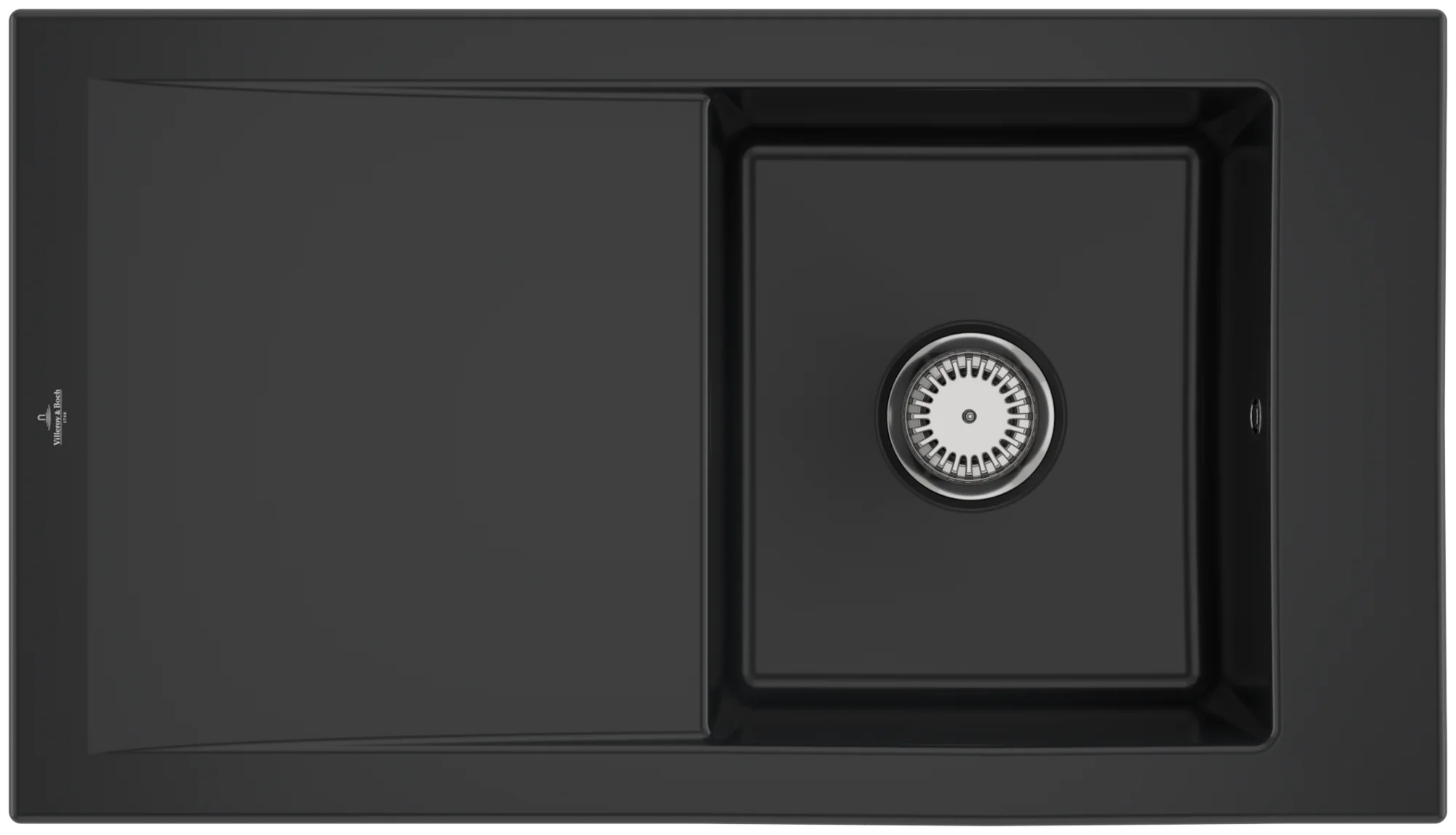 Villeroy & Boch Timeline 50 330701 Einbauspüle, 900 x 510 mm, Pure Black