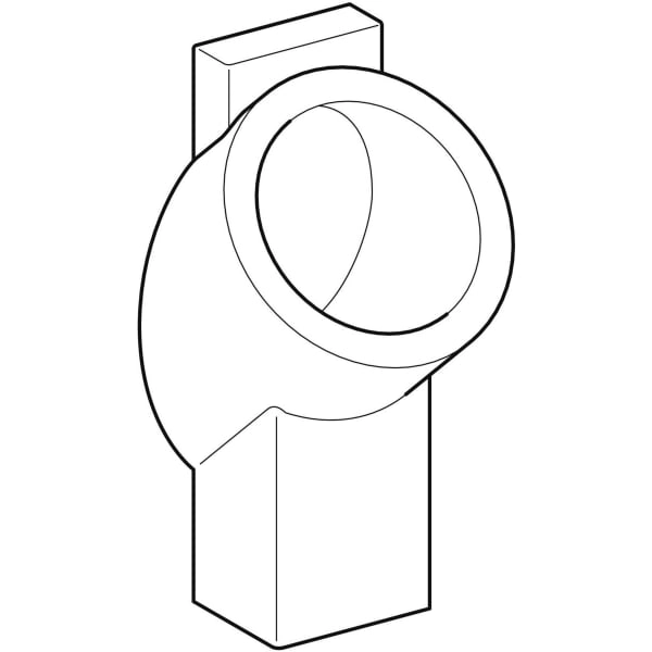 Urinal „Centaurus“, Zulauf von oben, Befestigung verdeckt, ohne Zielobjekt 37,5 × 72 × 32,5 cm mit KeraTect®