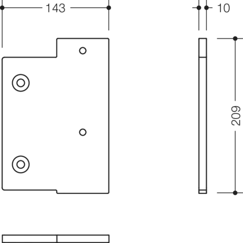 HEWI Höhenverstellung S 50 Montageplatte Stützklappgriff, Design A HEWI Höhenverstellung S 50 Montageplatte Stützklappgriff, Design A