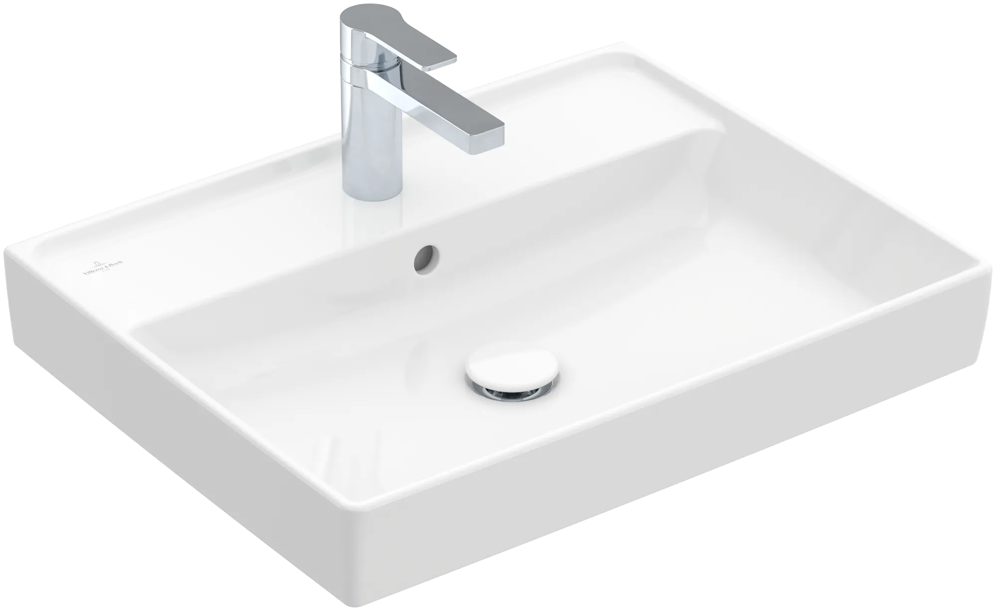 Villeroy & Boch Wandwaschtisch aus TitanCeram geschliffen „Collaro“ 600 × 470 × 160 mm, mit Hahnlochbohrung, Hahnlochposition mittig in Weiß Alpin Villeroy & Boch Wandwaschtisch aus TitanCeram geschliffen „Collaro“ 600 × 470 × 160 mm, mit Hahnlochbohrung, Hahnlochposition mittig in Weiß Alpin