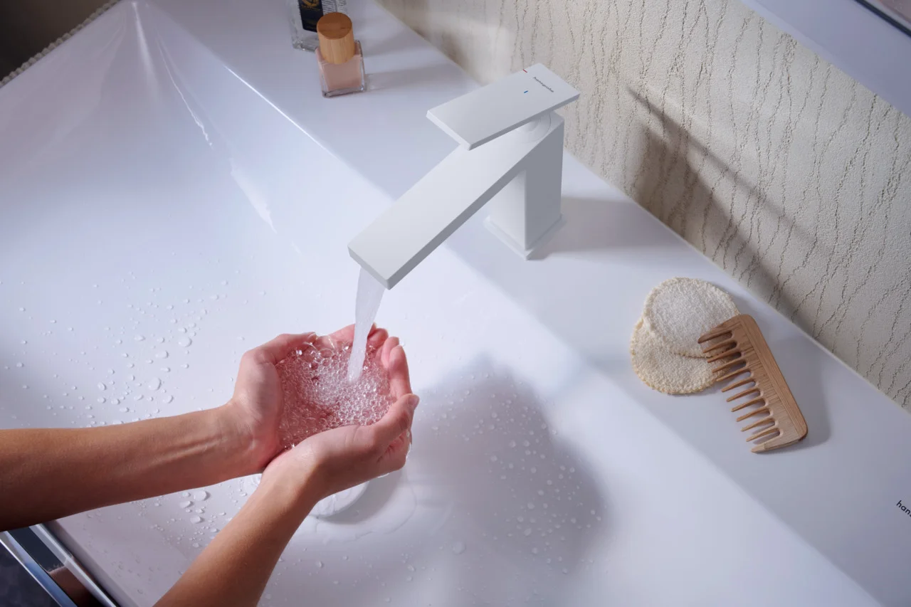 Hansgrohe Xelu Q Waschtisch, weiß, 800x480 mm, wandhängend, mit Hahnloch, ohne Überlauf, SmartClean Glasur