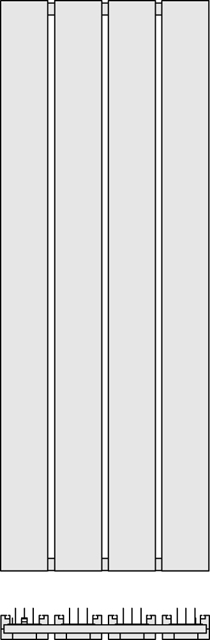 Kermi Design-Heizkörper „Decor-Arte® Plan“ drei Panele 49 × 180 cm in Weiß