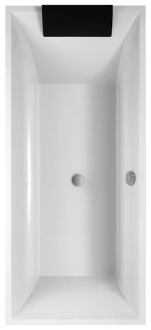 Villeroy & Boch Badewanne „Squaro“ rechteck 180 × 80 cm, Mittelablauf in Weiß Alpin