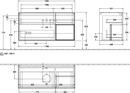 Villeroy & Boch Waschtischunterschrank „Finion“ für Schrankwaschtisch 1200 × 603 × 501 mm Peony Matt Lacquer, für Becken mittig, mit Hahnlochbohrung Villeroy & Boch Waschtischunterschrank „Finion“ für Schrankwaschtisch 1200 × 603 × 501 mm Peony Matt Lacquer, für Becken mittig, mit Hahnlochbohrung