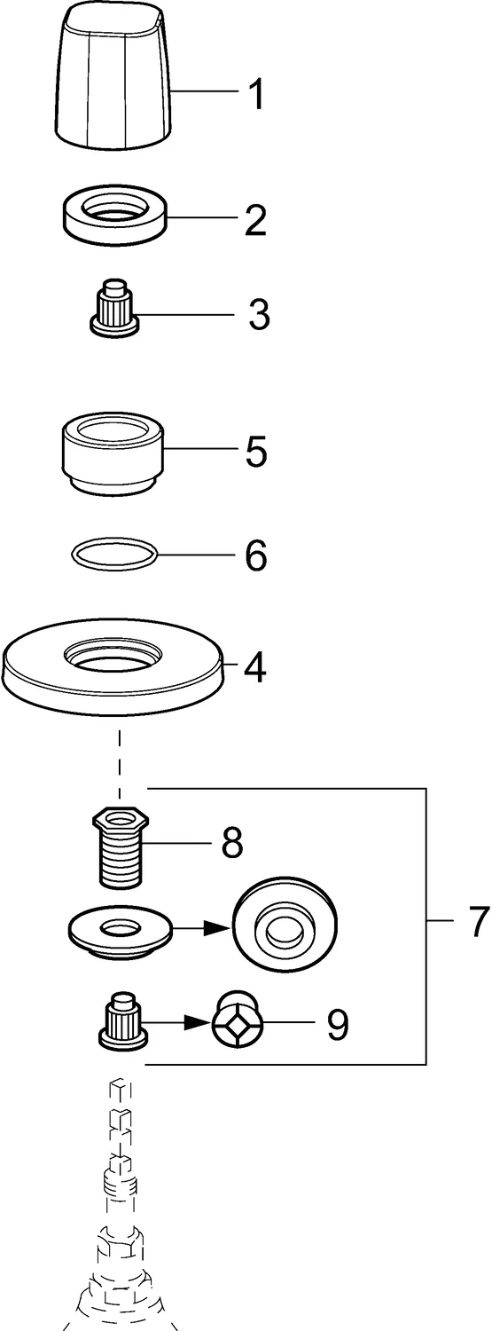 Hansa HansaLIVING Duschzubehör Fertigmontageset 0228 Rosette rund Chrom