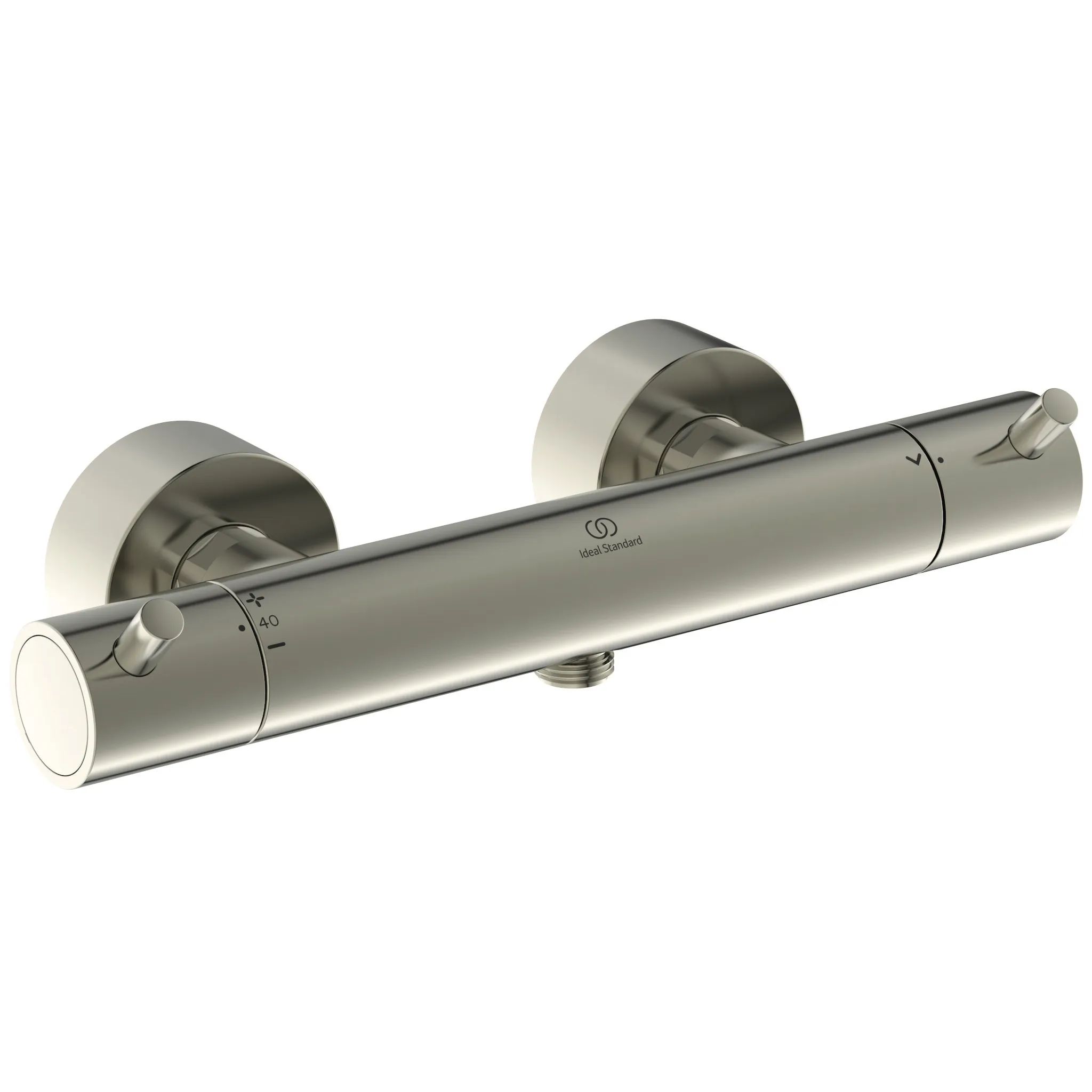 Ideal Standard Ceratherm T125 Brausethermostat Aufputz Pin-Griffe Silver Storm