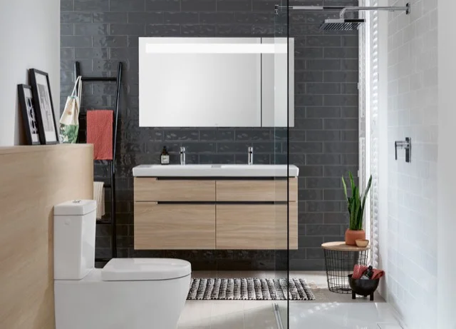 Villeroy & Boch Schrank-Doppelwaschtisch Subway 2.0, weiß Alpin, 1300 x 470 x 150 mm, mit Überlauf