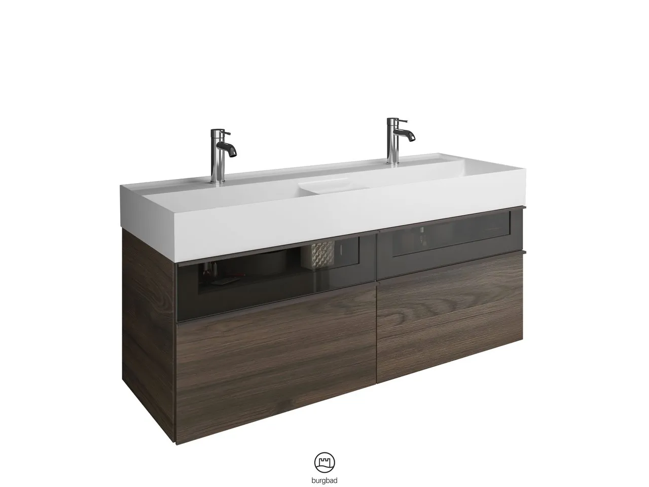 burgbad Badmöbelset „Yumo“ in Tectona Dekor Zimt burgbad Badmöbelset „Yumo“ in Tectona Dekor Zimt