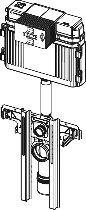 TECEprofil WC-Anschlusseinheit mit Uni-Spülkasten