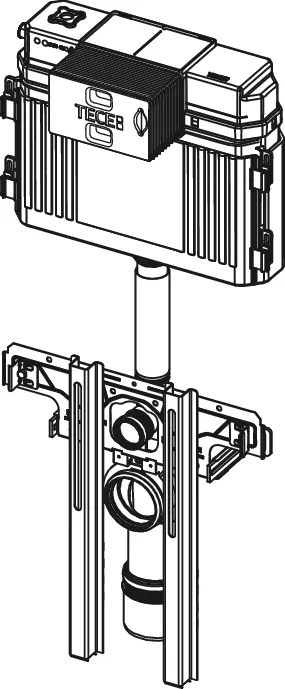 TECEprofil WC-Anschlusseinheit mit Uni-Spülkasten TECEprofil WC-Anschlusseinheit mit Uni-Spülkasten